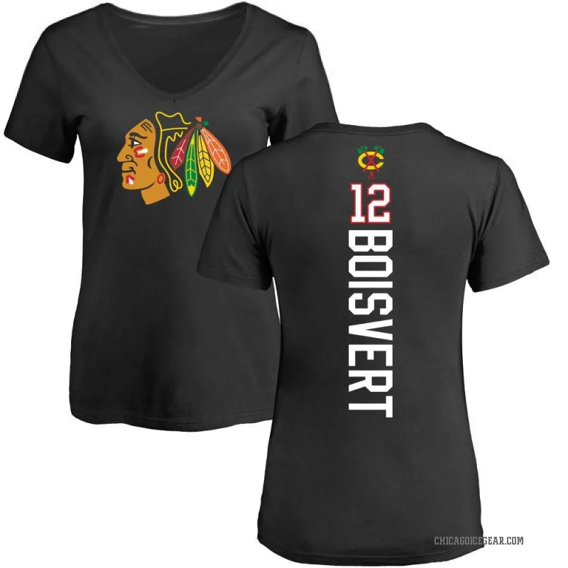 Sacha Boisvert Women's Black Chicago Blackhawks Backer T-Shirt -