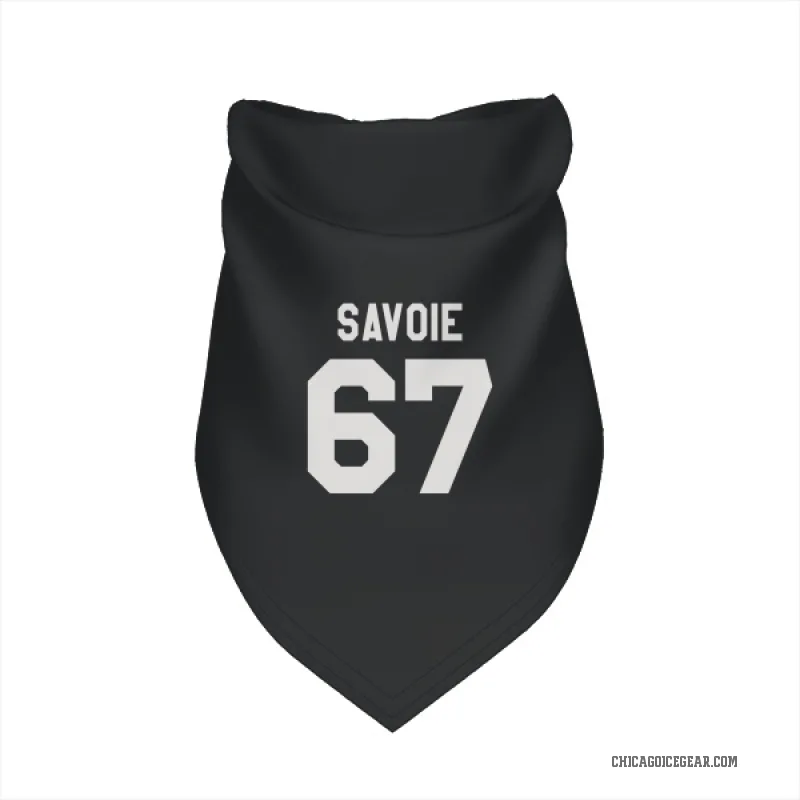 Samuel Savoie  Black White Chicago Blackhawks  Cat & Dog Pet Bandana