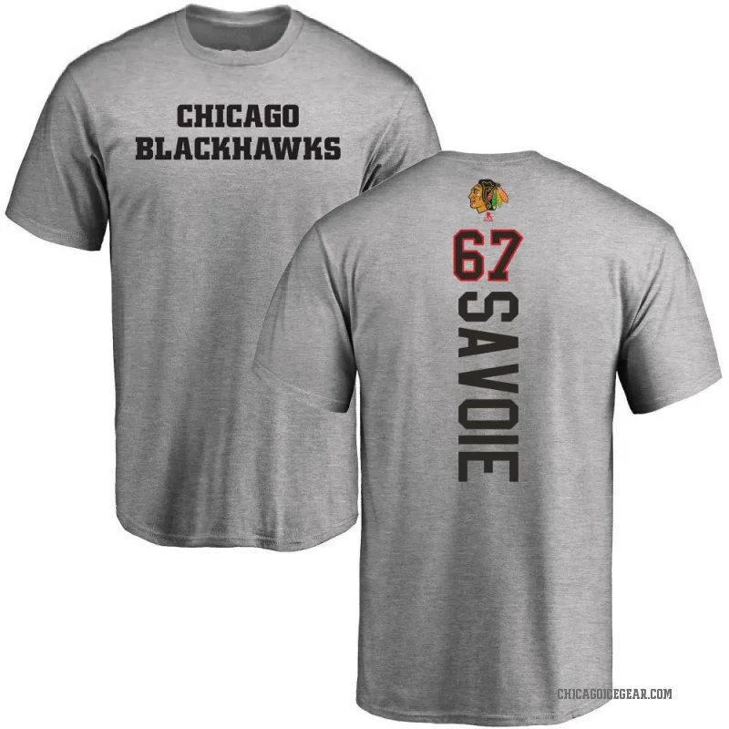 Samuel Savoie Men's Ash Chicago Blackhawks Backer T-Shirt -