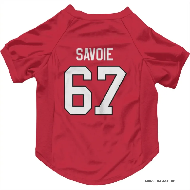 Samuel Savoie  Red Chicago Blackhawks  Cat & Dog Pet Jersey