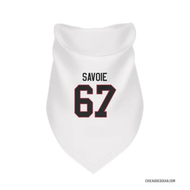 Samuel Savoie  White Chicago Blackhawks  Cat & Dog Pet Bandana