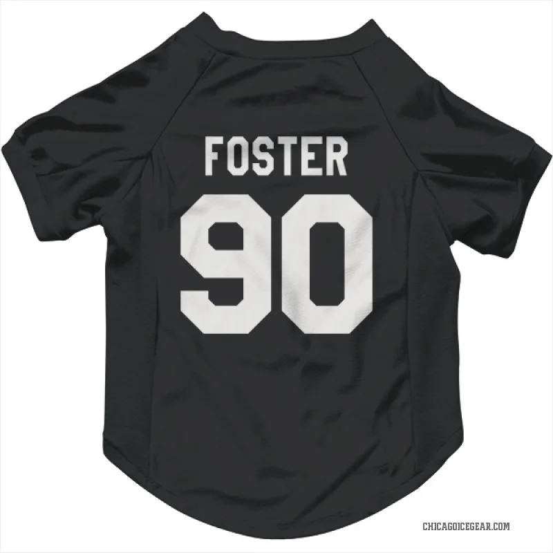 Scott Foster Black White Chicago Blackhawks Cat & Dog Pet Jersey