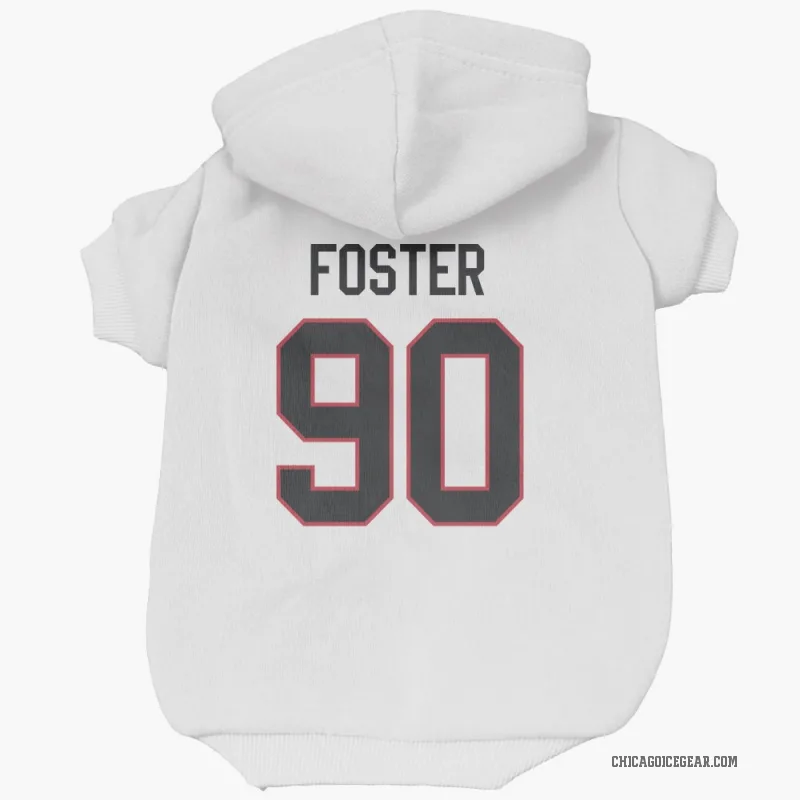 Scott Foster  White Chicago Blackhawks  Cat & Dog Pet Hoodie