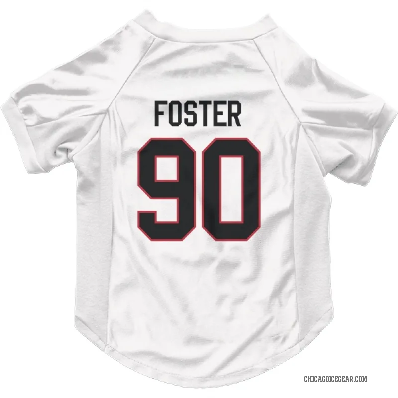 Scott Foster White Chicago Blackhawks Cat & Dog Pet Jersey