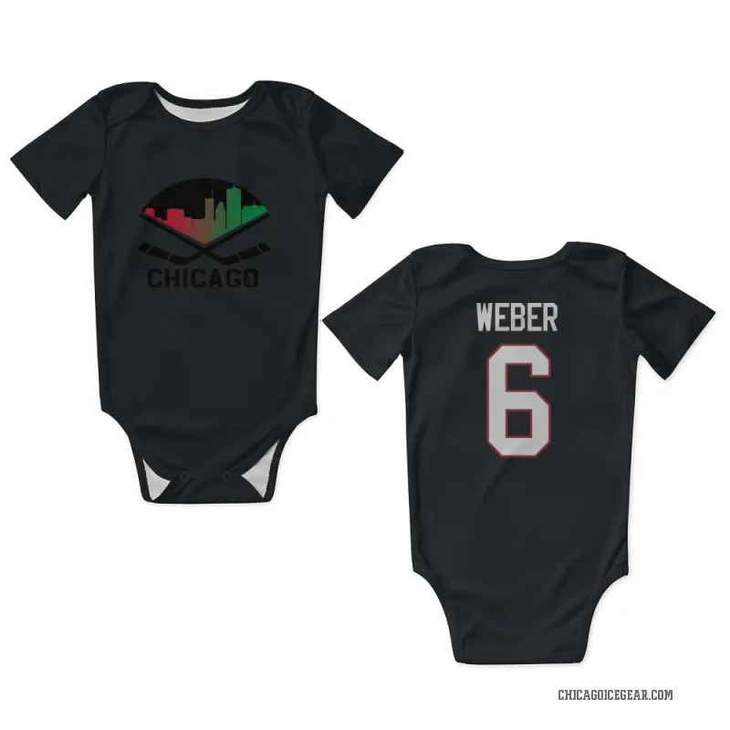 Shea Weber  Black Chicago Blackhawks  Newborn & Infant Bodysuit