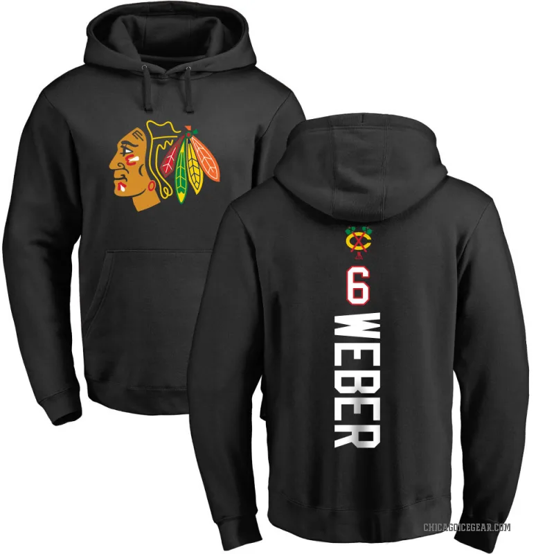 Shea Weber Men's Black Chicago Blackhawks Branded Backer Pullover Hoodie