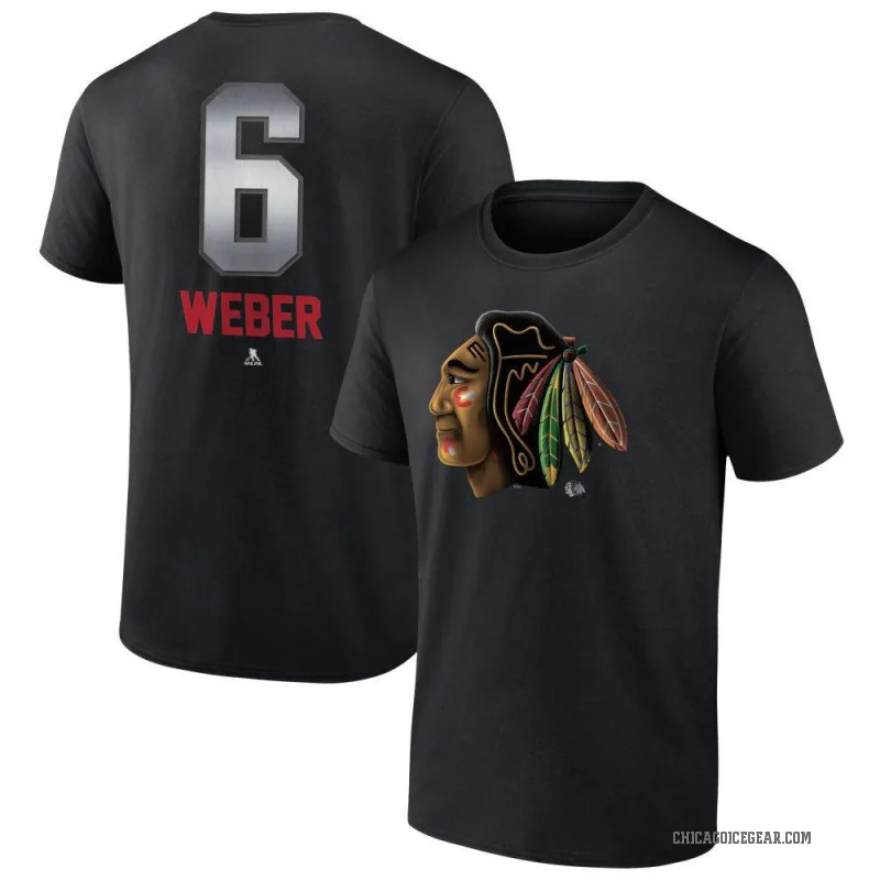Shea Weber Youth Black Chicago Blackhawks Midnight Mascot Logo T-Shirt
