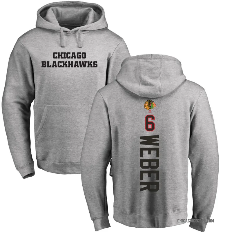 Shea Weber Youth Chicago Blackhawks Branded Ash Backer Pullover Hoodie