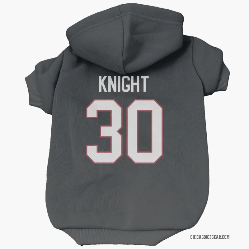 Spencer Knight  Black Chicago Blackhawks  Cat & Dog Pet Hoodie