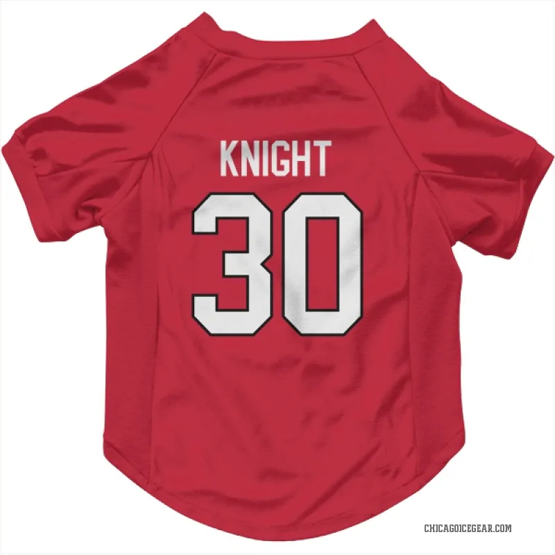 Spencer Knight  Red Chicago Blackhawks  Cat & Dog Pet Jersey