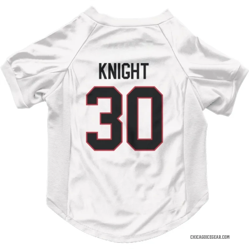 Spencer Knight  White Chicago Blackhawks  Cat & Dog Pet Jersey