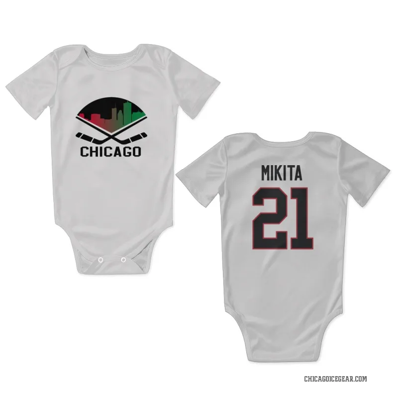 Stan Mikita  White Chicago Blackhawks  Newborn & Infant Bodysuit