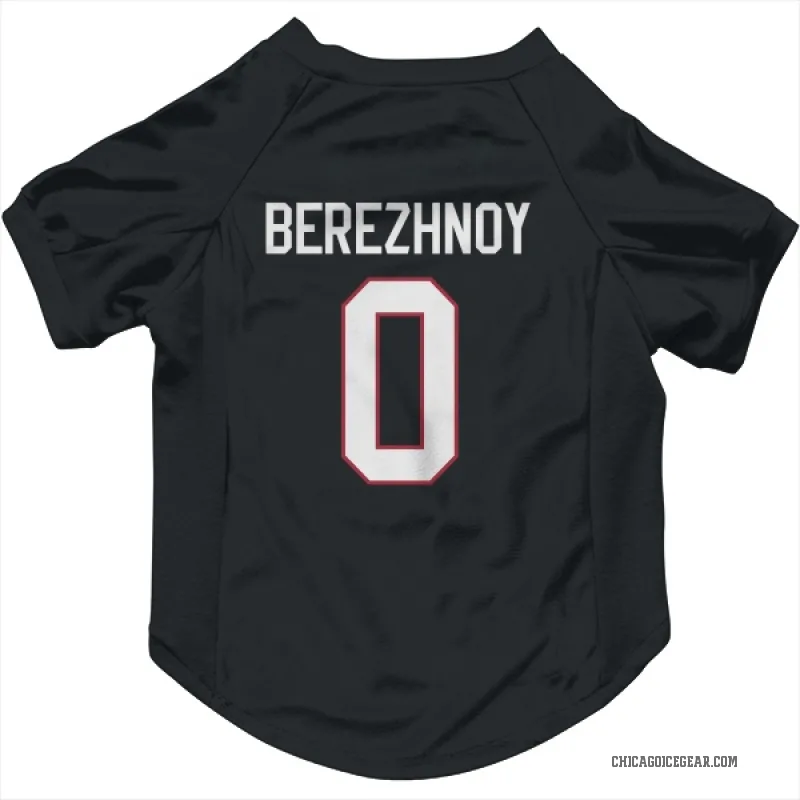 Stanislav Berezhnoy  Black Chicago Blackhawks  Cat & Dog Pet Jersey