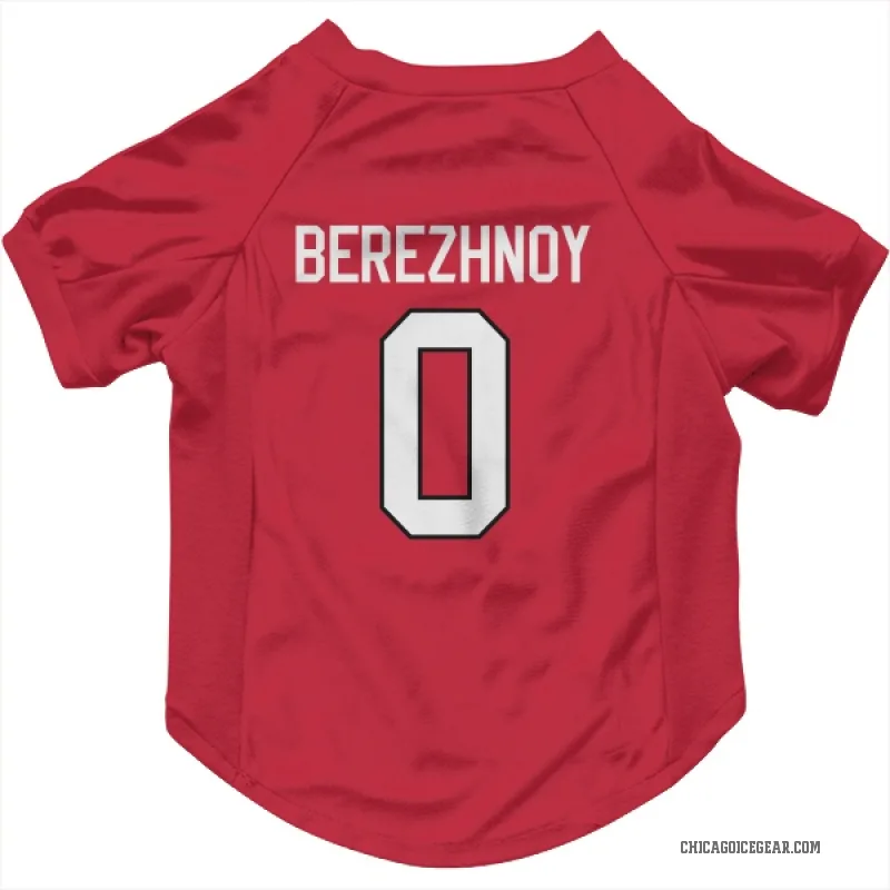 Stanislav Berezhnoy  Red Chicago Blackhawks  Cat & Dog Pet Jersey