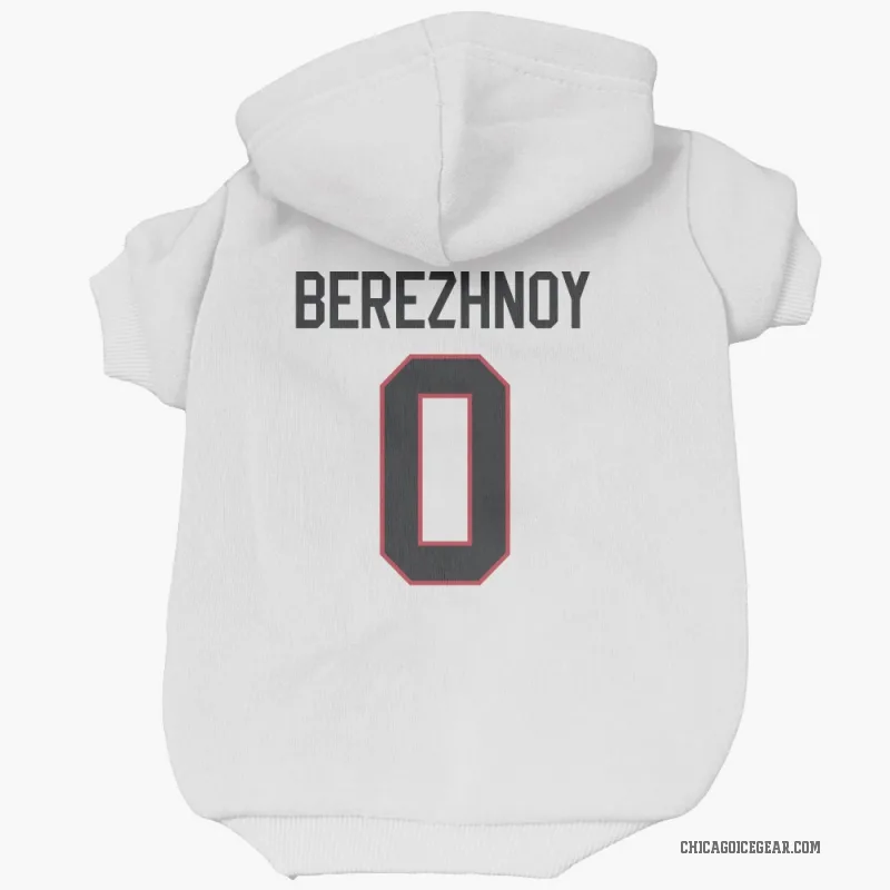 Stanislav Berezhnoy  White Chicago Blackhawks  Cat & Dog Pet Hoodie