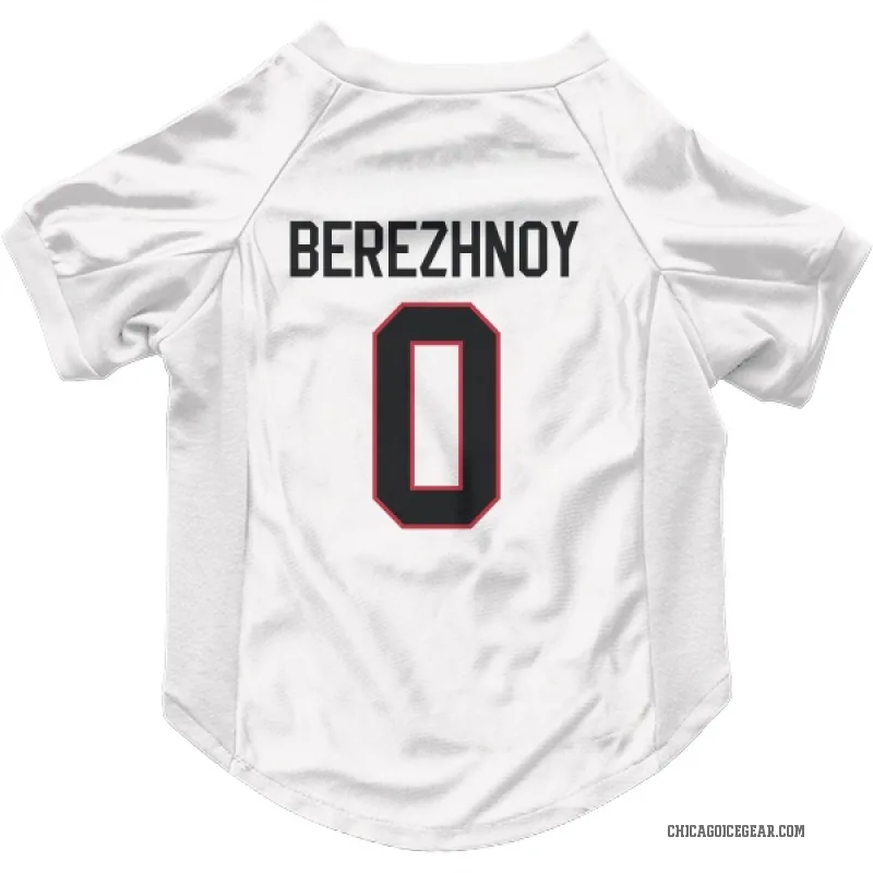 Stanislav Berezhnoy  White Chicago Blackhawks  Cat & Dog Pet Jersey