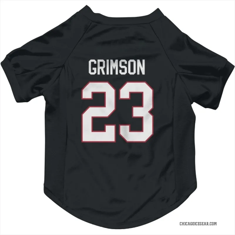 Stu Grimson  Black Chicago Blackhawks  Cat & Dog Pet Jersey