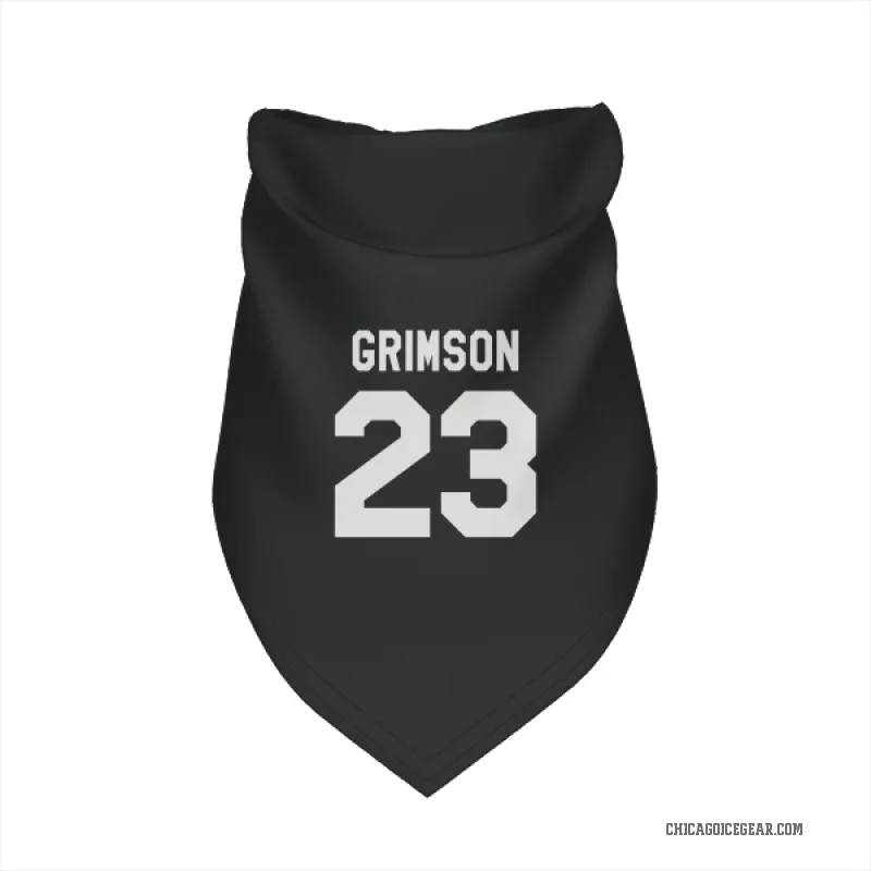 Stu Grimson  Black White Chicago Blackhawks  Cat & Dog Pet Bandana