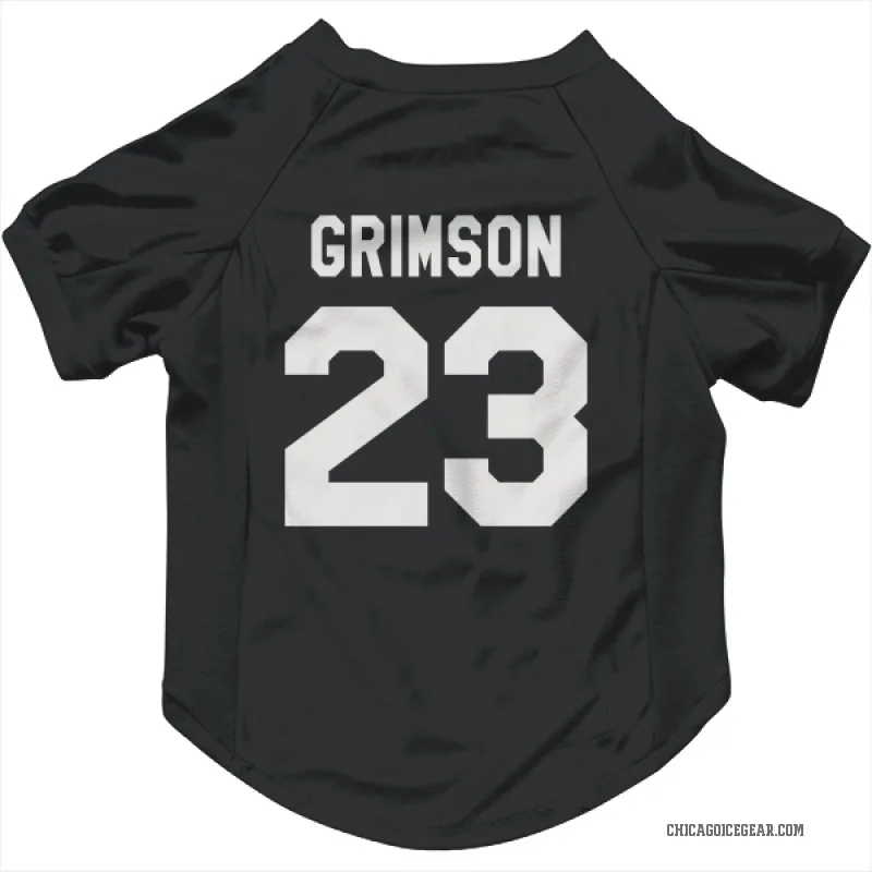 Stu Grimson  Black White Chicago Blackhawks  Cat & Dog Pet Jersey