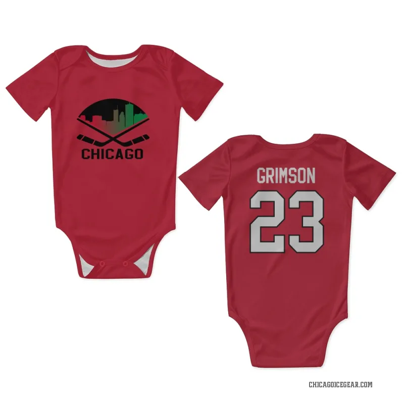 Stu Grimson  Red Chicago Blackhawks  Newborn & Infant Bodysuit