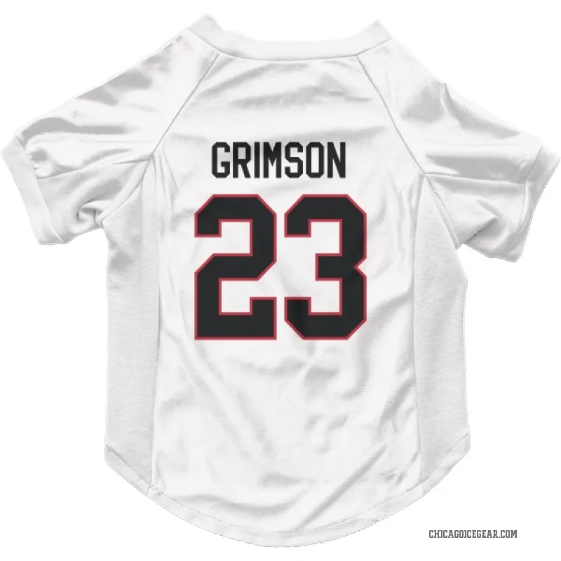Stu Grimson  White Chicago Blackhawks  Cat & Dog Pet Jersey