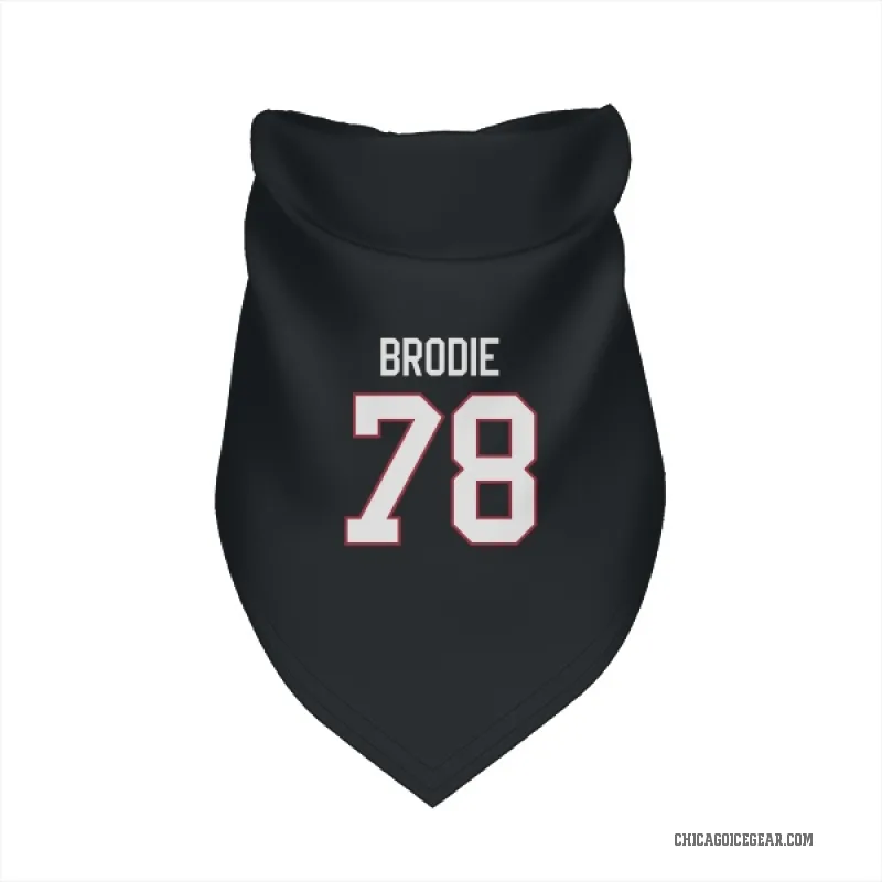 TJ Brodie  Black Chicago Blackhawks  Cat & Dog Pet Bandana