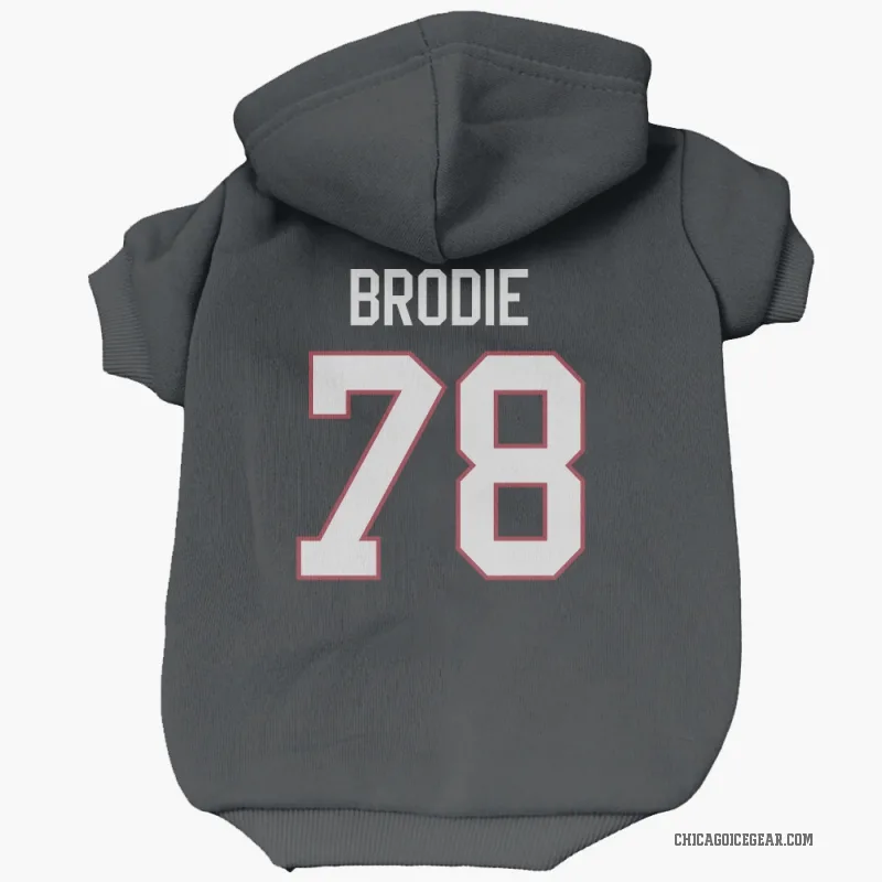 TJ Brodie  Black Chicago Blackhawks  Cat & Dog Pet Hoodie