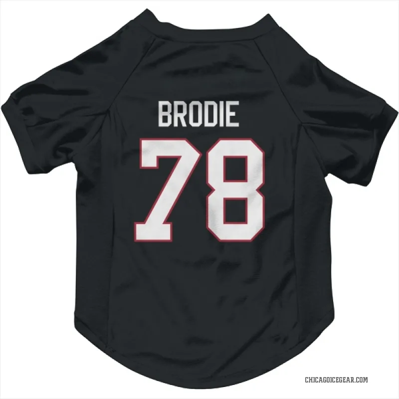 TJ Brodie  Black Chicago Blackhawks  Cat & Dog Pet Jersey