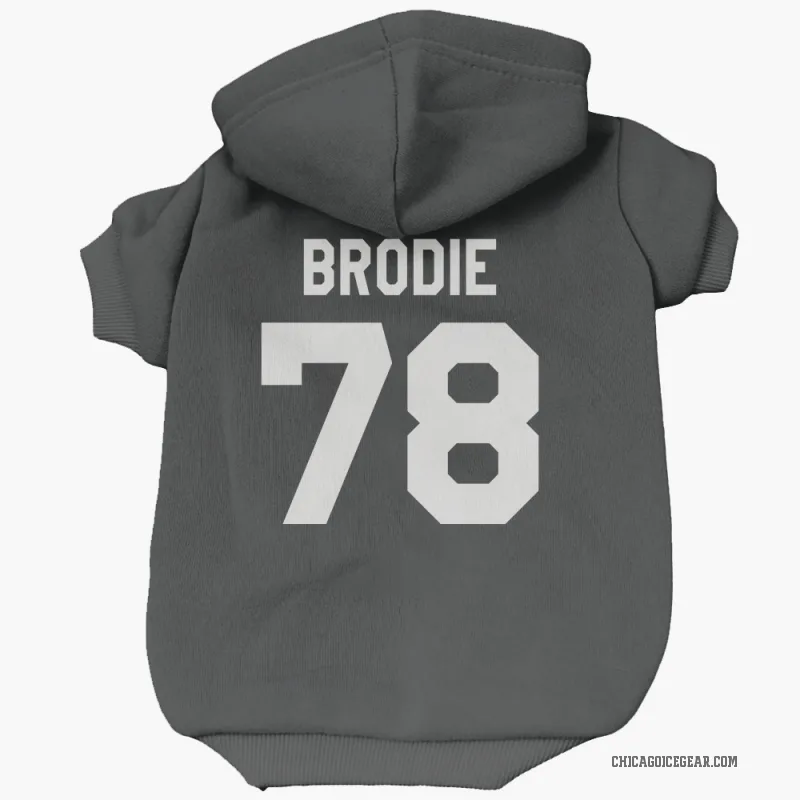 TJ Brodie  Black White Chicago Blackhawks  Cat & Dog Pet Hoodie
