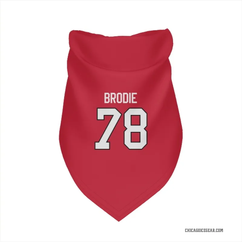 TJ Brodie  Red Chicago Blackhawks  Cat & Dog Pet Bandana