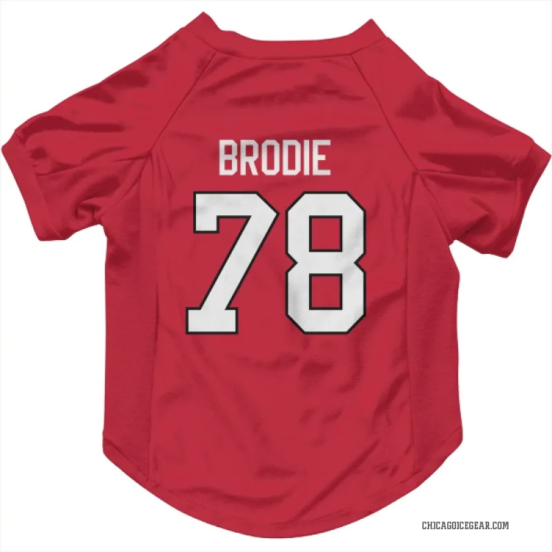 TJ Brodie  Red Chicago Blackhawks  Cat & Dog Pet Jersey