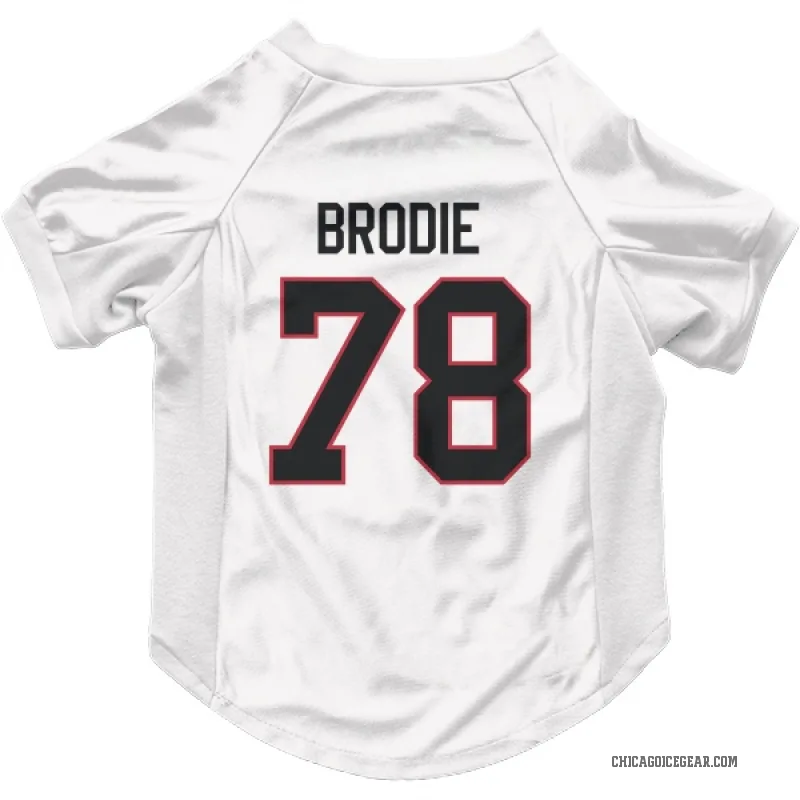 TJ Brodie  White Chicago Blackhawks  Cat & Dog Pet Jersey