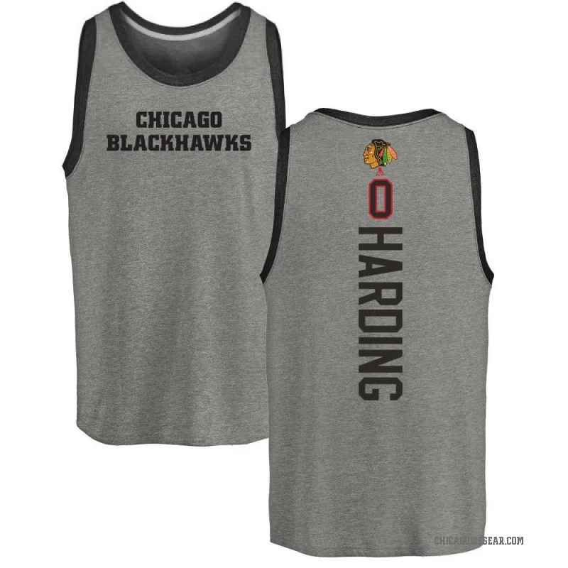 Taige Harding Men's Ash Chicago Blackhawks Backer Tank Top -