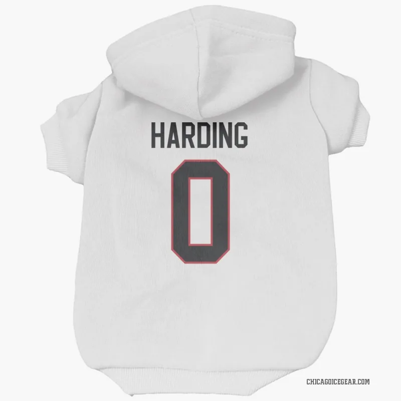 Taige Harding  White Chicago Blackhawks  Cat & Dog Pet Hoodie