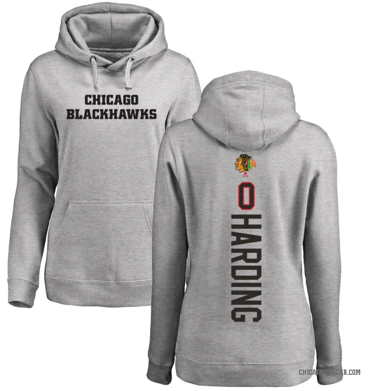 Taige Harding Women's Chicago Blackhawks Branded Ash Backer Pullover Hoodie
