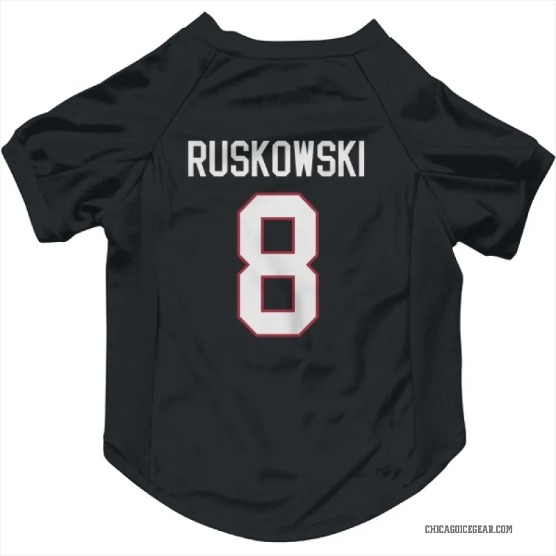 Terry Ruskowski  Black Chicago Blackhawks  Cat & Dog Pet Jersey