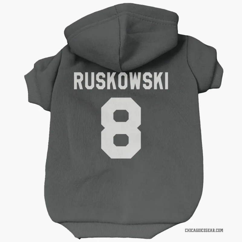 Terry Ruskowski  Black White Chicago Blackhawks  Cat & Dog Pet Hoodie