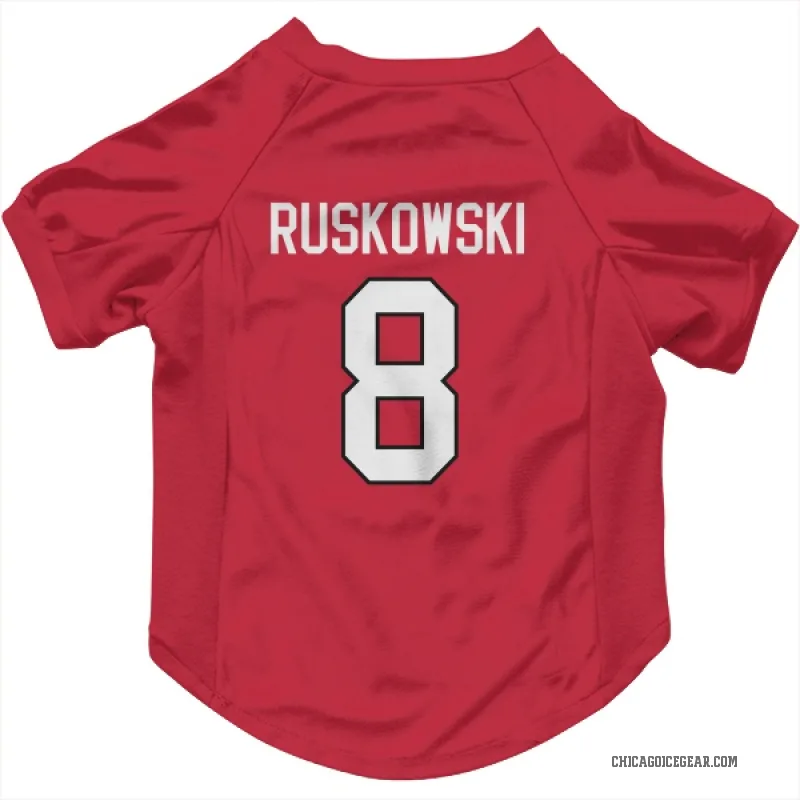 Terry Ruskowski  Red Chicago Blackhawks  Cat & Dog Pet Jersey