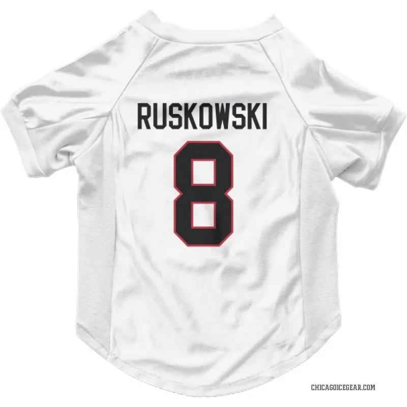 Terry Ruskowski  White Chicago Blackhawks  Cat & Dog Pet Jersey