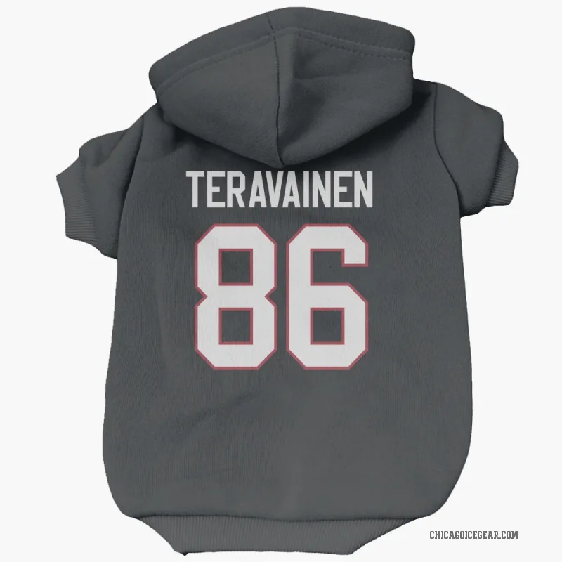 Teuvo Teravainen  Black Chicago Blackhawks  Cat & Dog Pet Hoodie