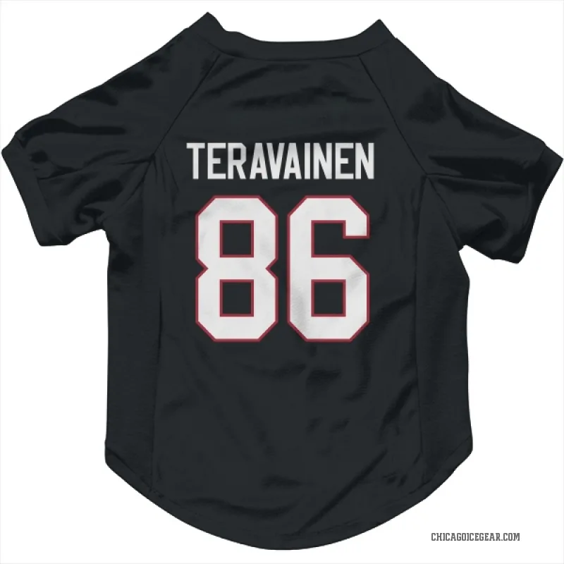 Teuvo Teravainen  Black Chicago Blackhawks  Cat & Dog Pet Jersey