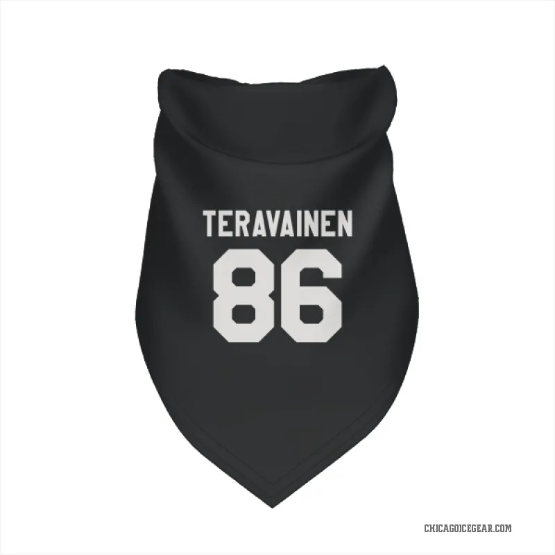 Teuvo Teravainen  Black White Chicago Blackhawks  Cat & Dog Pet Bandana