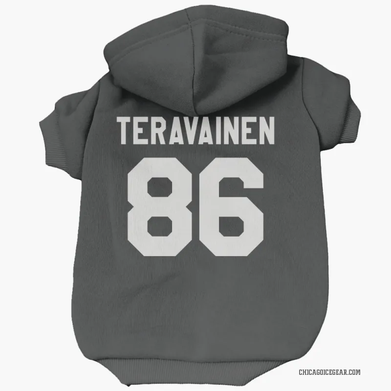 Teuvo Teravainen  Black White Chicago Blackhawks  Cat & Dog Pet Hoodie