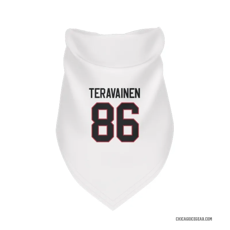 Teuvo Teravainen  White Chicago Blackhawks  Cat & Dog Pet Bandana