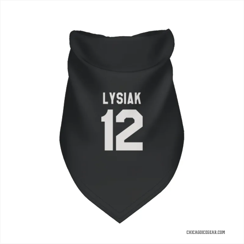 Tom Lysiak  Black White Chicago Blackhawks  Cat & Dog Pet Bandana