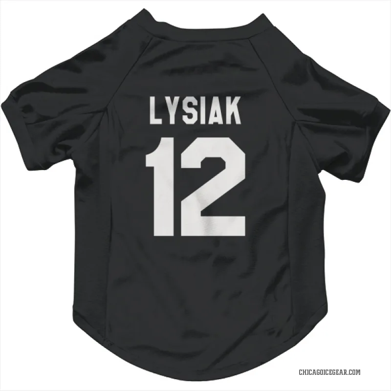 Tom Lysiak  Black White Chicago Blackhawks  Cat & Dog Pet Jersey