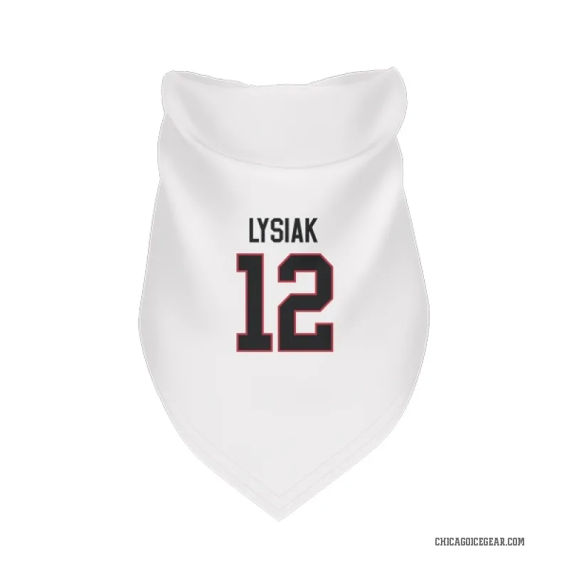 Tom Lysiak  White Chicago Blackhawks  Cat & Dog Pet Bandana