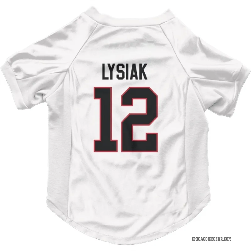 Tom Lysiak  White Chicago Blackhawks  Cat & Dog Pet Jersey