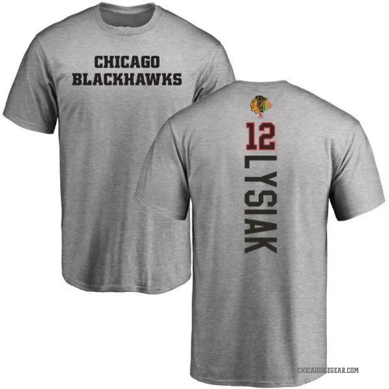 Tom Lysiak Youth Ash Chicago Blackhawks Backer T-Shirt -