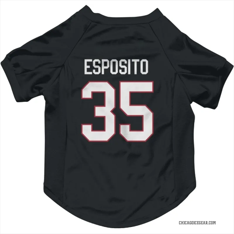 Tony Esposito  Black Chicago Blackhawks  Cat & Dog Pet Jersey